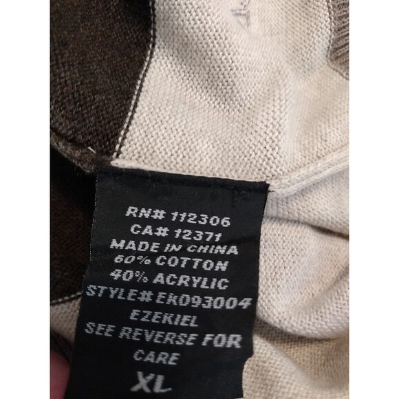 Ezekiel‎ Men V neck  Stripe Long sleeve Pullover Sweater Size Xl - Picture 6 of 6